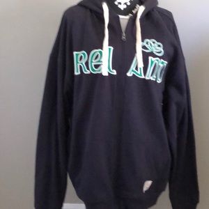 XXL blue zip up hoodie from Ireland. Never worn.